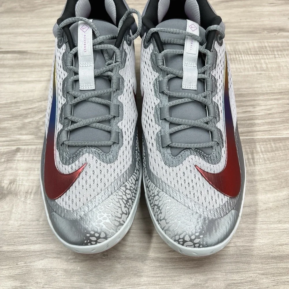 Nike Alpha Huarache Elite 4 Low Baseball Cleats FZ3328-001 Size 13 Gray